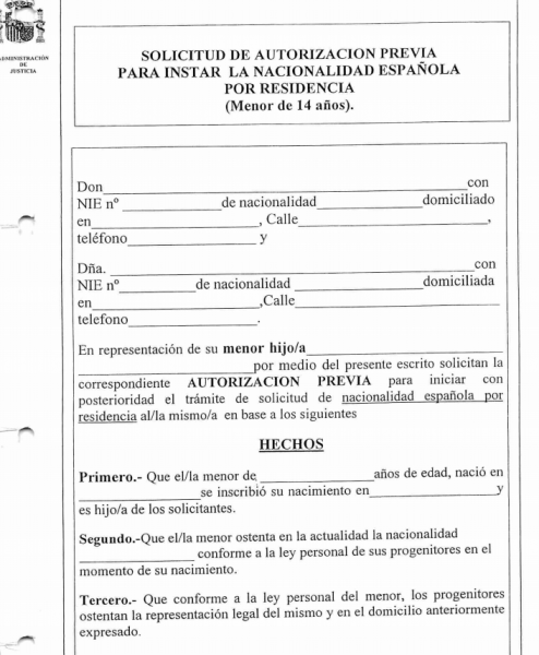 Procedimiento De Solicitud De Nacionalidad Para Menores De 14 A os 